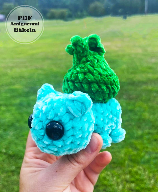Bisasam Amigurumi Dinosaurier Anleitung PDF Kostenlos (1)
