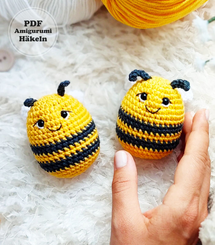 Amigurumi Bienen Schlüsselanhänger Anleitung Kostenlos (1)
