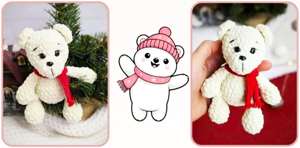 Eisbär mit Schal Amigurumi PDF Anleitung Kostenlos (1)