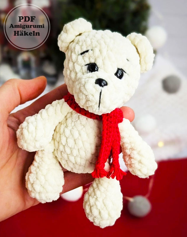 Eisbär mit Schal Amigurumi PDF Anleitung Kostenlos (3)