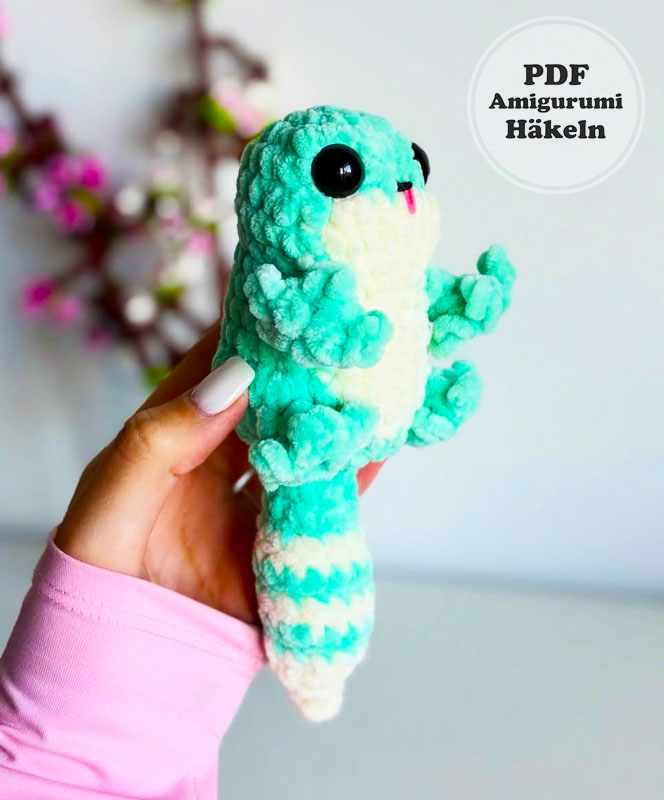 Amigurumi Eidechse Gecko Anleitung PDF Kostenlos (2)