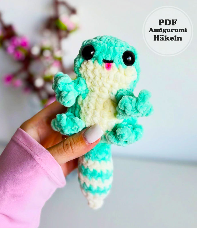 Amigurumi Eidechse Gecko Anleitung PDF Kostenlos (3)