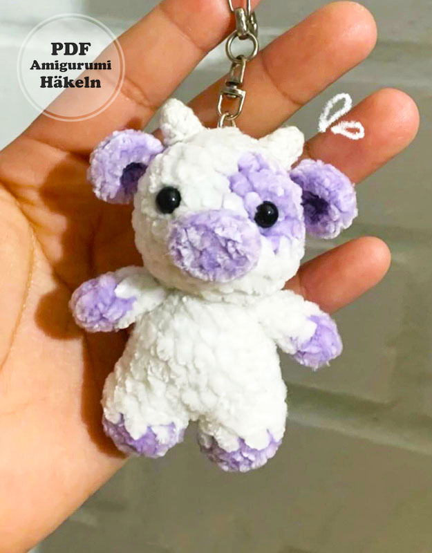 Amigurumi Kuh Nina Schlüsselanhänger Anleitung Kostenlos (2)