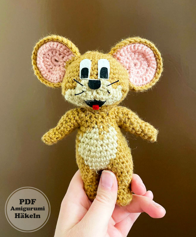 Jerry Maus Amigurumi Anleitung kostenlos (3)