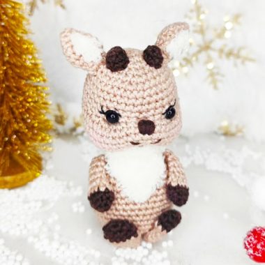 Kleines Rentier mit Hörnern Häkelan Aleitung Kostenlos (1)