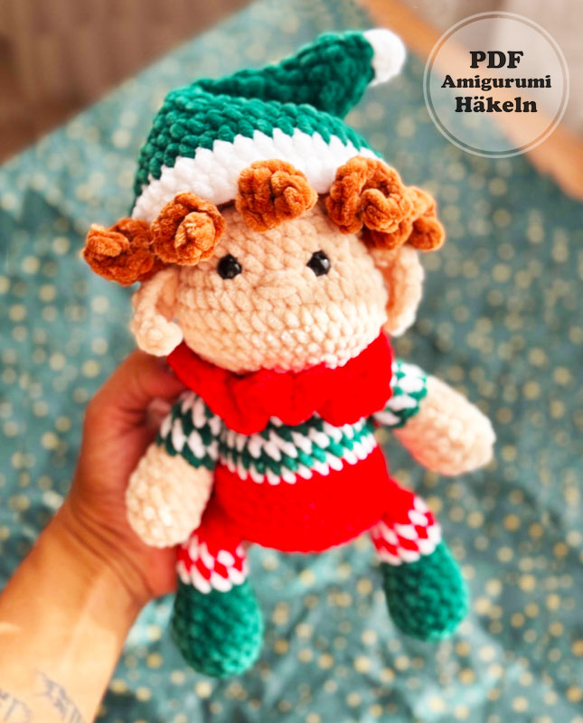 Plüsch Elfe Puppe Häkeln Anleitung Schritt für Schritt (2)