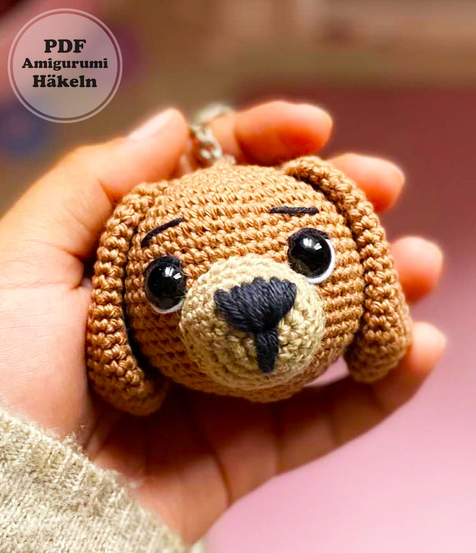 Hund Schlüsselanhänger Amigurumi PDF Anleitung Kostenlos (2)