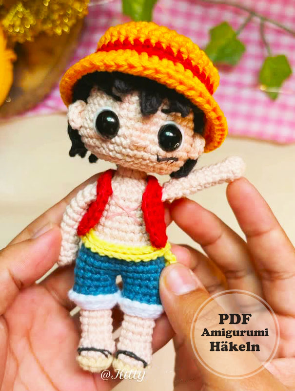 Monkey D. Luffy Puppe Häkeln PDF Anleitung Kostenlos (2)