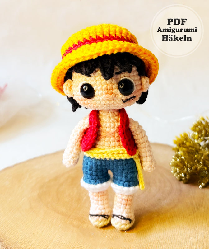 Monkey D. Luffy Puppe Häkeln PDF Anleitung Kostenlos (3)