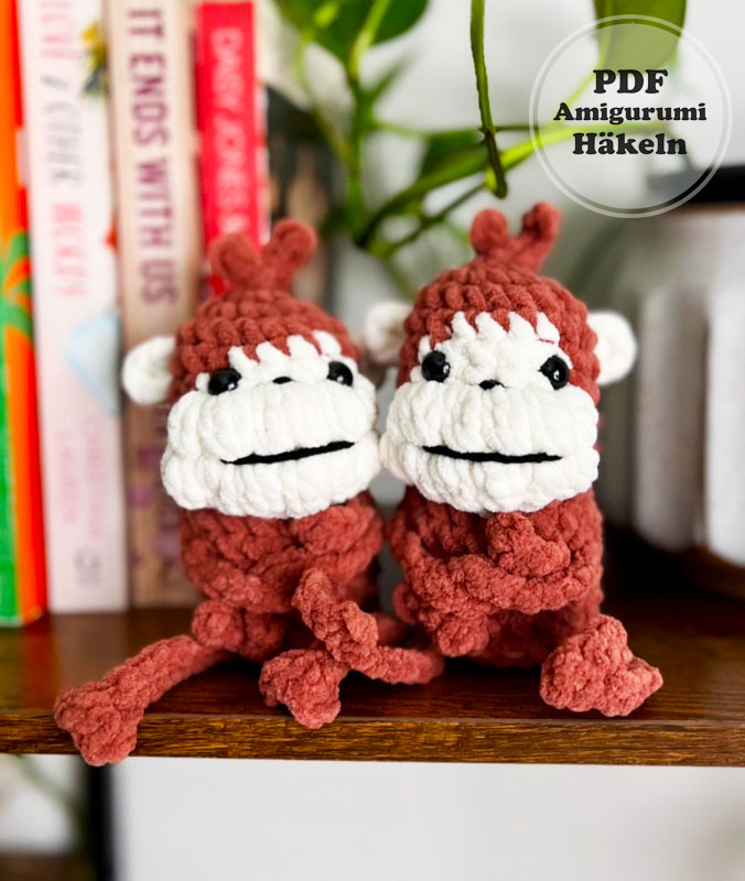 Ohne Nähen Affe Amigurumi Anleitung Schritt für Schritt (3)