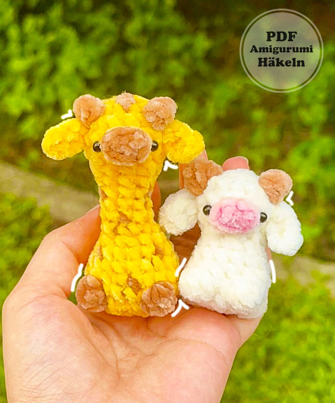 Kleine Giraffe und Kuh Amigurumi anleitung (2)