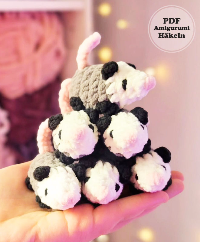 Opossum Amigurumi anleitung Schritt für Schritt (2)
