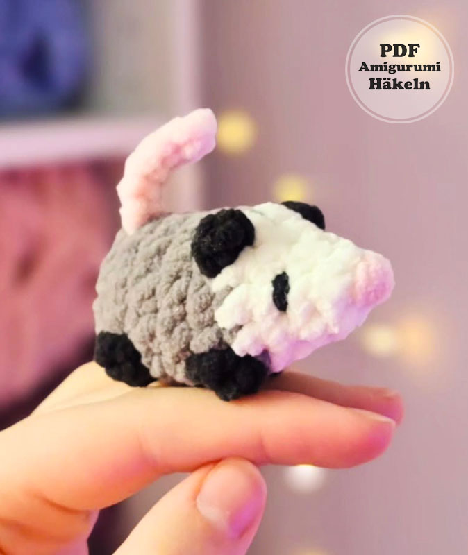 Opossum Amigurumi anleitung Schritt für Schritt (3)