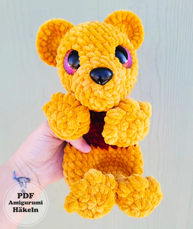 Schmusetuch Honigbär Amigurumi anleitung (2)
