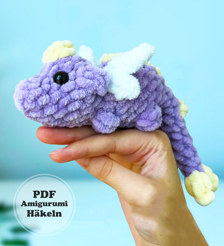 Plüsch Drache ohne Nähen Deutsch Häkeln PDF Kostenlos (2)