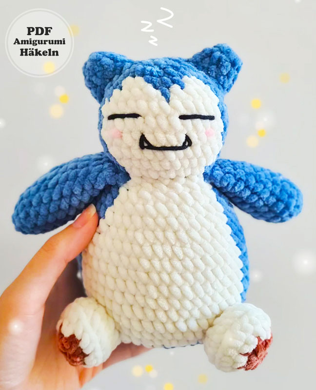 Relaxo Pokémon Amigurumi kostenlose Häkelanleitung PDF (2)