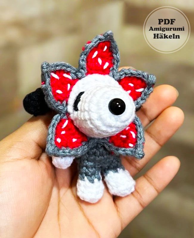 Snoopy Demogorgon Häkeln Anleitung Schritt für Schritt (1)