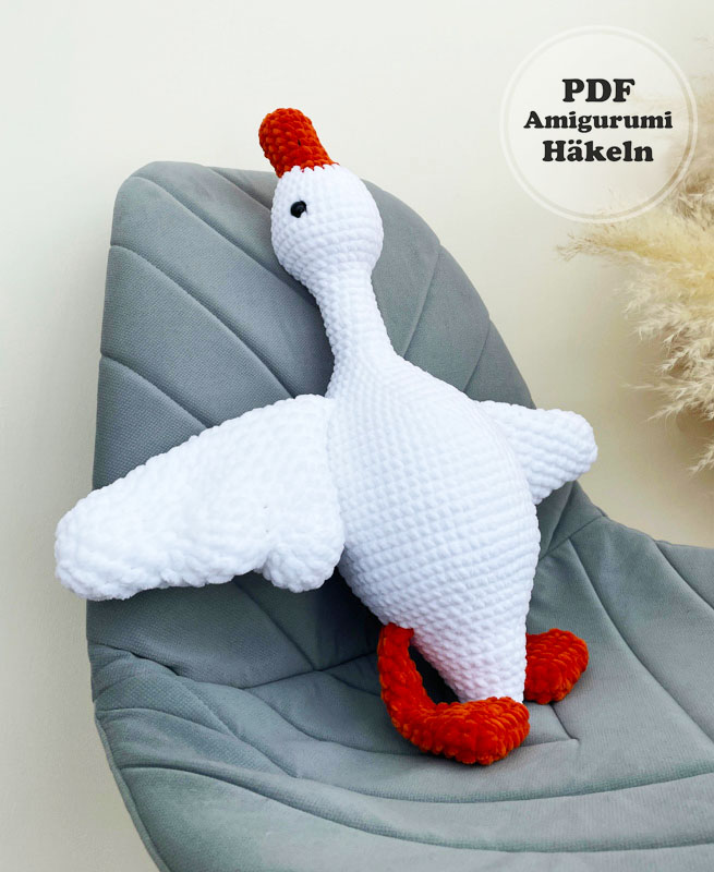 Plüsch weiße Gans Amigurumi Anleitung (2)