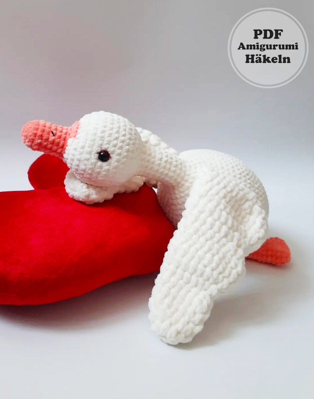 Plüsch weiße Gans Amigurumi Anleitung (3)