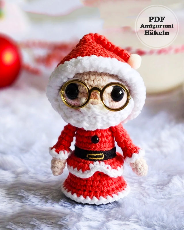Amigurumi Mini Weihnachtsmann Anleitung Schritt für Schritt (2)