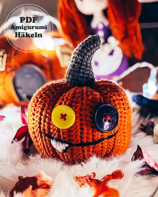 Knopfäugiger Kürbis Amigurumi PDF Anleitung 2