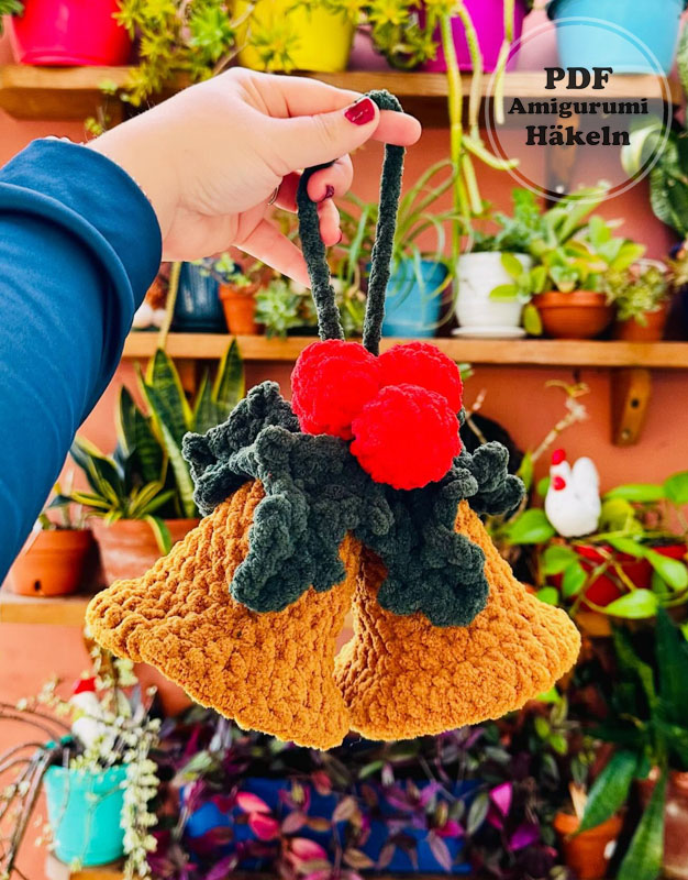 Weihnachtsglocken Häkelanleitung Schritt für Schritt (3)