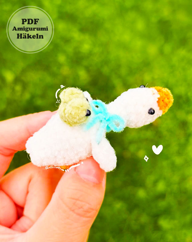 Amigurumi Kleine Ente mit Frosch PDF Anleitung (2)