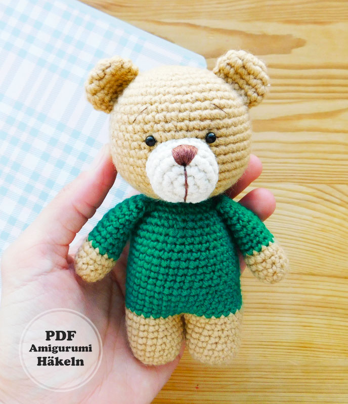Bär Oscar mit Schal Amigurumi PDF Anleitung (3)