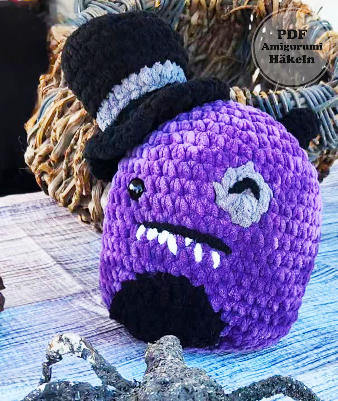 Halloween Squish mit Hut Häkeln PDF Anleitung (2)