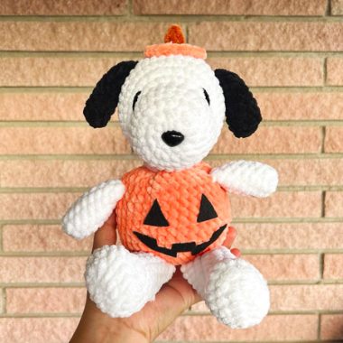 Kürbis Snoopy Hund Amigurumi Anelitung Kostenlos (1)