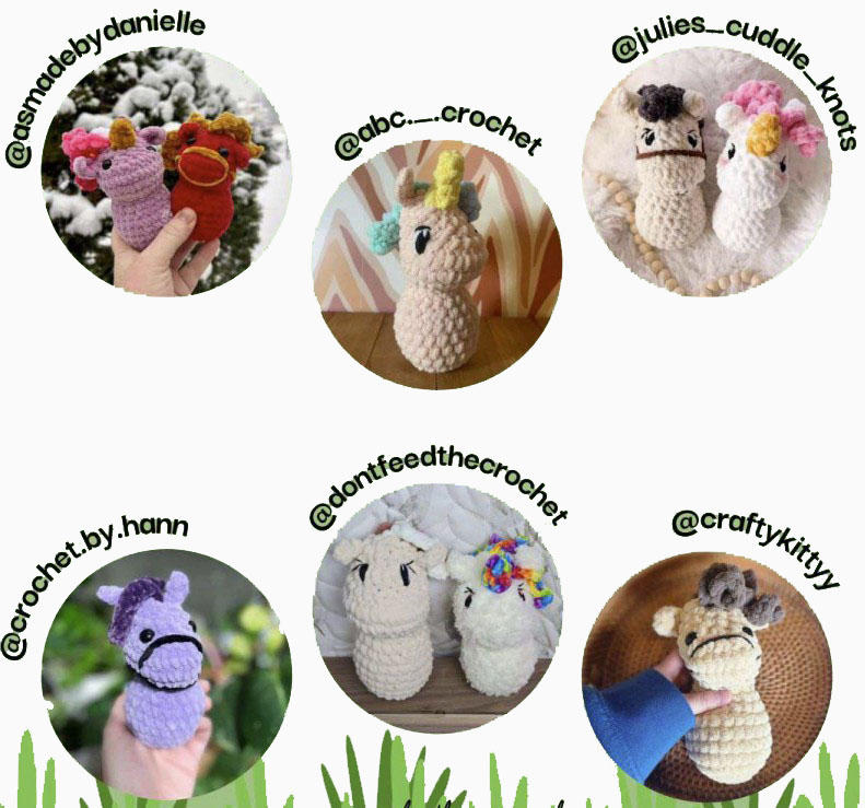 Pferd und Einhorn Amigurumi Anleitung