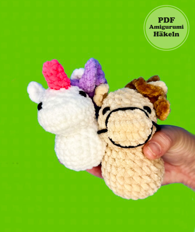 Pferd und Einhorn häkeln für Anfänger (3)