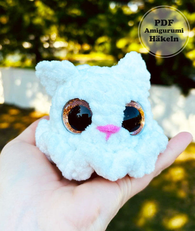 Plüsch Geist Katze für Halloween PDF Anleitung Kostenlos (2)