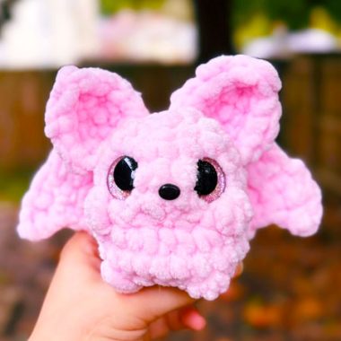 Rosa Baby Fledermaus Häkeln Anleitung für Anfänger (1)