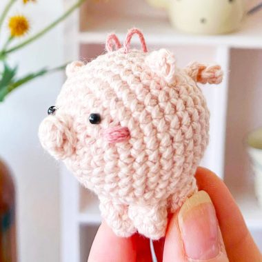 Schlüsselanhänger Schwein Molly PDF Amigurumi Anleitung (1)