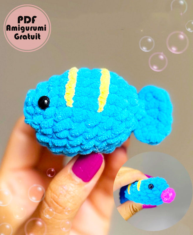 Stressball kaugummi fisch Häkelanleitung (1)