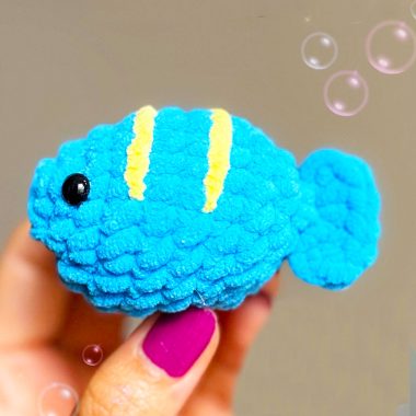 Stressball kaugummi fisch Häkelanleitung (2)