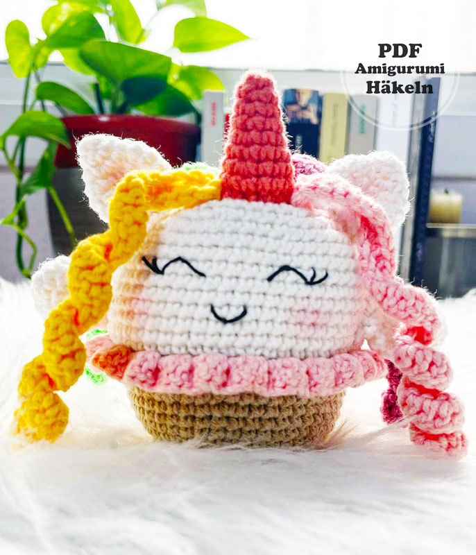 Amigurumi Einhorn Cupcake Anleitung PDF Kostenlos