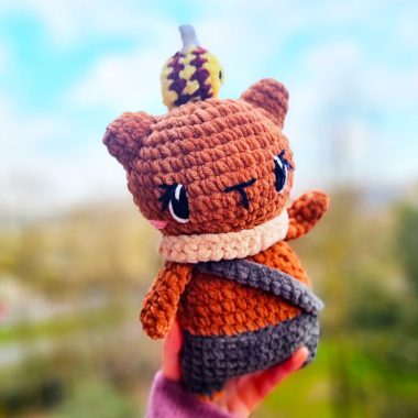 Bär in Latzhose mit Biene Amigurumi Anleitung (4)