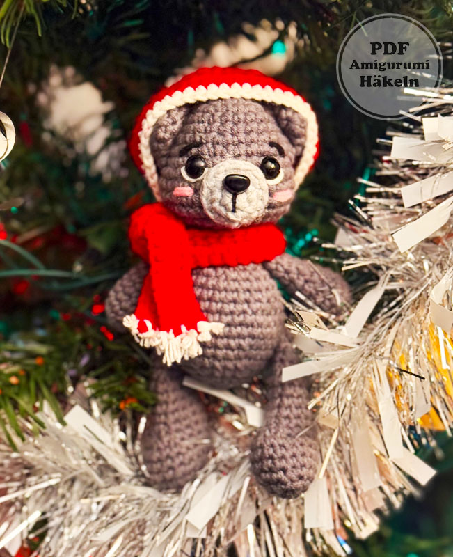 Barney Weihnachtsbär für Anfänger PDF Häkeln (2)