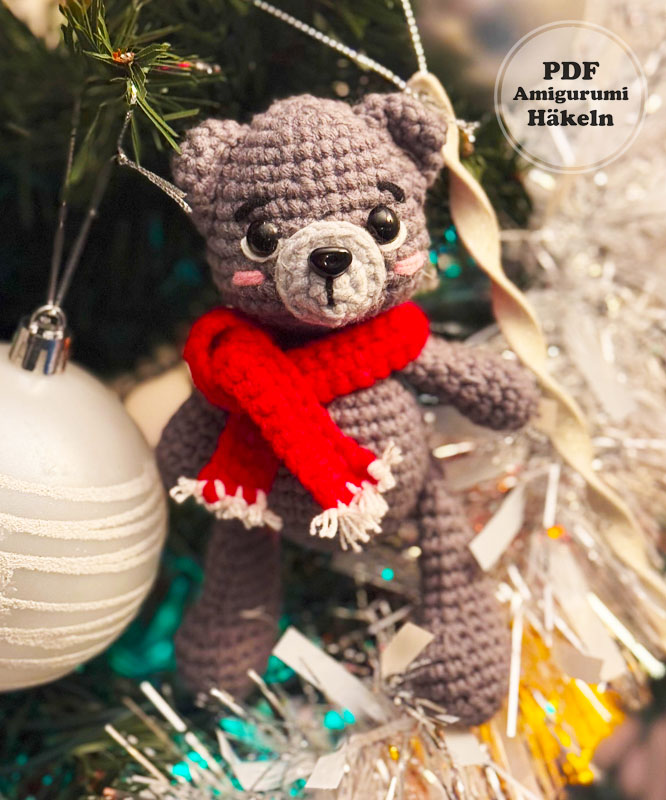 Barney Weihnachtsbär für Anfänger PDF Häkeln (3)