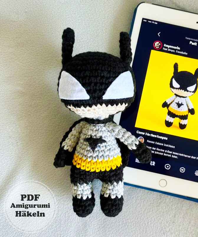 Batman Puppe Amigurumi PDF Anleitung Kostenlos (2)