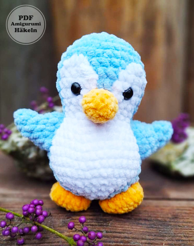 Flauschiger Schnee-Pinguin Häkelanleitung als PDF (2)