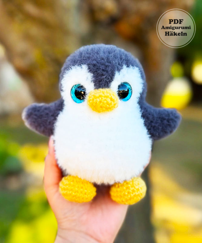 Flauschiger Schnee-Pinguin Häkelanleitung als PDF (3)