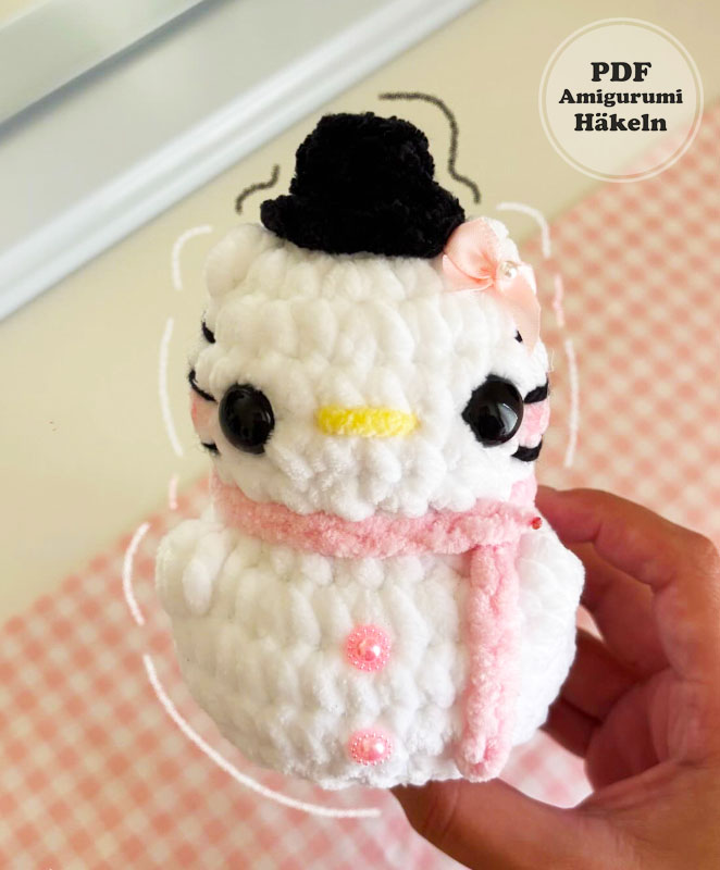 Hello Kitty Schneemann Häkelanleitung PDF (2)