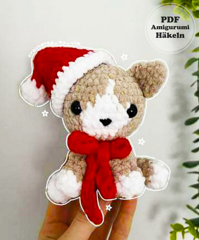 Leeroy, die Weihnachtskatze Amigurumi PDF Anleitung (2)