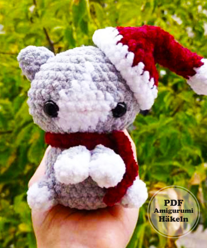 Leeroy, die Weihnachtskatze Amigurumi PDF Anleitung (3)