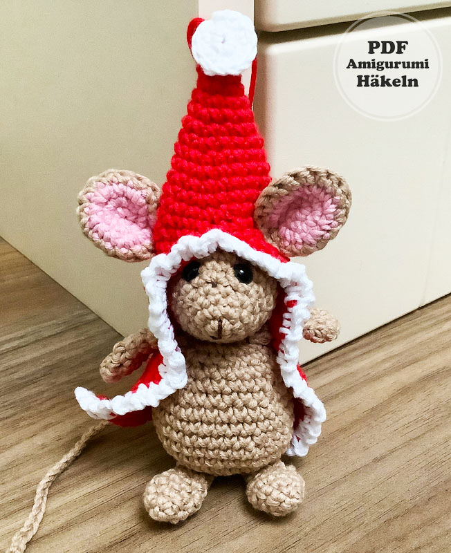 Mimi Weihnachtsmaus PDF Amigurumi Anleitung (3)