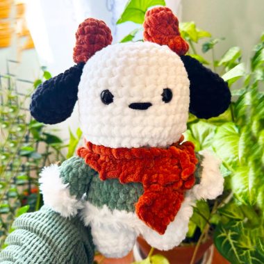 Pochacco Weihnachtsrentier PDF Häkeln Kostenlos (1)