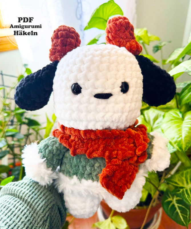Pochacco Weihnachtsrentier PDF Häkeln Kostenlos (3)
